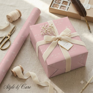 Benutzerdefiniertes Monogramm-Datums-Muster Soft B Geschenkpapier