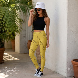 Benutzerdefiniertes Monogramm-Datums-Muster Stilvo Leggings