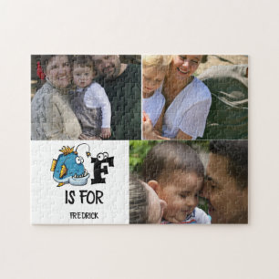 Benutzerdefiniertes Monogramm F ist für die Abbild Puzzle