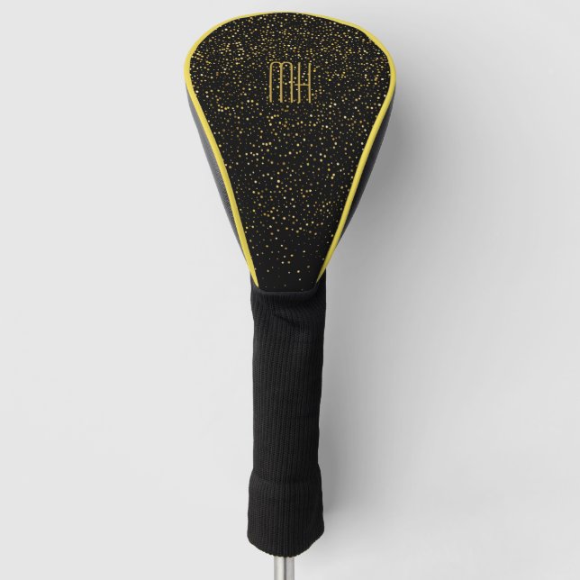 Benutzerdefiniertes Monogramm Faux Glitter Bling Golf Headcover (Vorderseite)