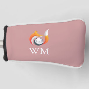 Benutzerdefiniertes Monogramm Fuchs und Ball Staub Golf Headcover