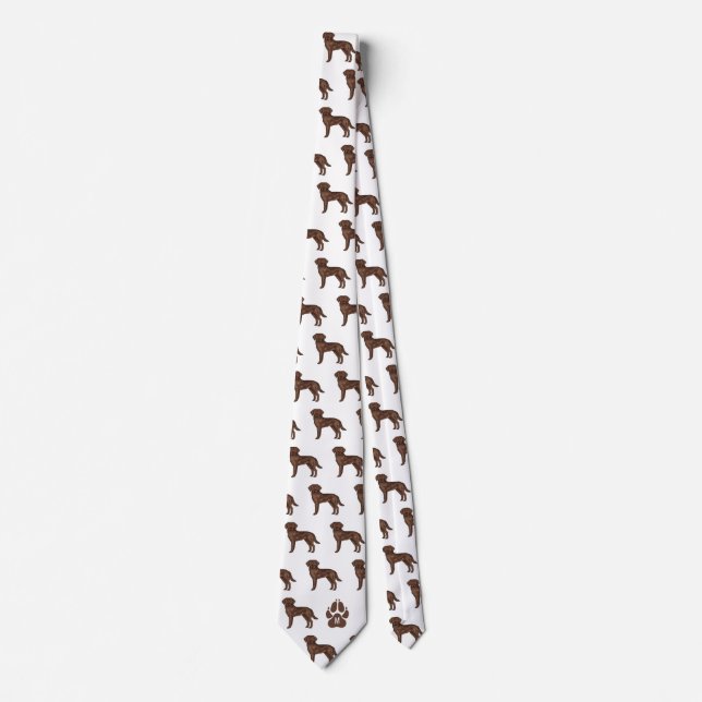 Benutzerdefiniertes Monogramm für das braune Labra Krawatte (Vorderseite)