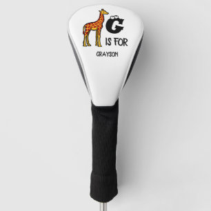 Benutzerdefiniertes Monogramm G ist für Giraffen n Golf Headcover
