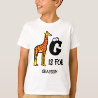 Benutzerdefiniertes Monogramm G ist für Giraffen n