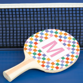 Benutzerdefiniertes Monogramm geometrisches quadra Tischtennis Schläger