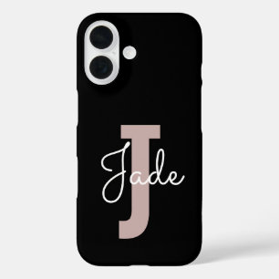 Benutzerdefiniertes Monogramm-Geschenk für Namen, iPhone 16 Hülle