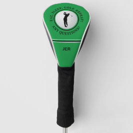 Benutzerdefiniertes Monogramm Grün Essen Schlafen Golf Headcover
