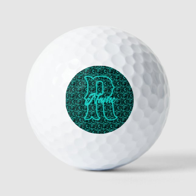 Benutzerdefiniertes Monogramm Ihr Anfangsbuchstabe Golfball (Vorderseite)