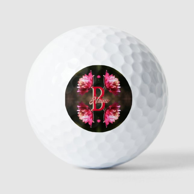 Benutzerdefiniertes Monogramm Ihr Anfangsbuchstabe Golfball (Vorderseite)