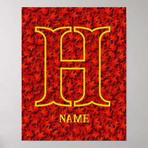 Benutzerdefiniertes Monogramm Ihr Anfangsbuchstabe Poster
