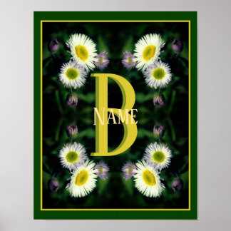 Benutzerdefiniertes Monogramm Ihr Anfangsbuchstabe Poster