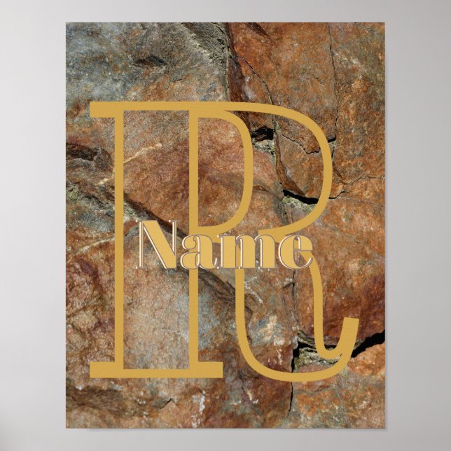 Benutzerdefiniertes Monogramm Ihr Anfangsbuchstabe Poster (Vorne)