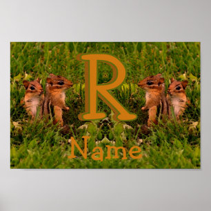 Benutzerdefiniertes Monogramm Ihr Anfangsbuchstabe Poster