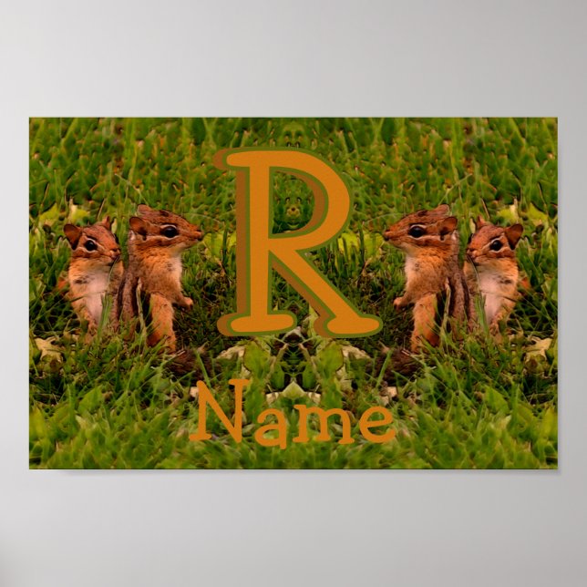 Benutzerdefiniertes Monogramm Ihr Anfangsbuchstabe Poster (Vorne)
