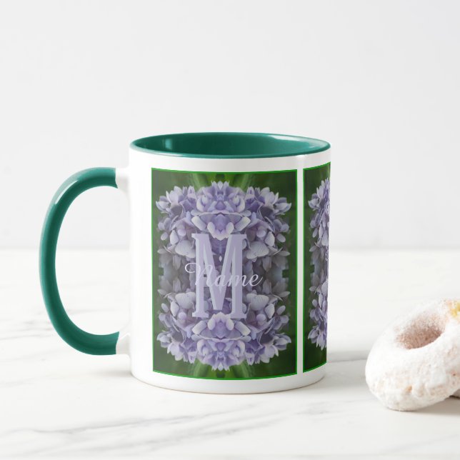 Benutzerdefiniertes Monogramm Ihr Anfangsbuchstabe Tasse (Mit Donut)
