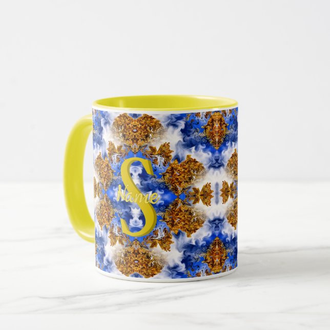 Benutzerdefiniertes Monogramm Ihr Anfangsbuchstabe Tasse (Vorderseite Links)