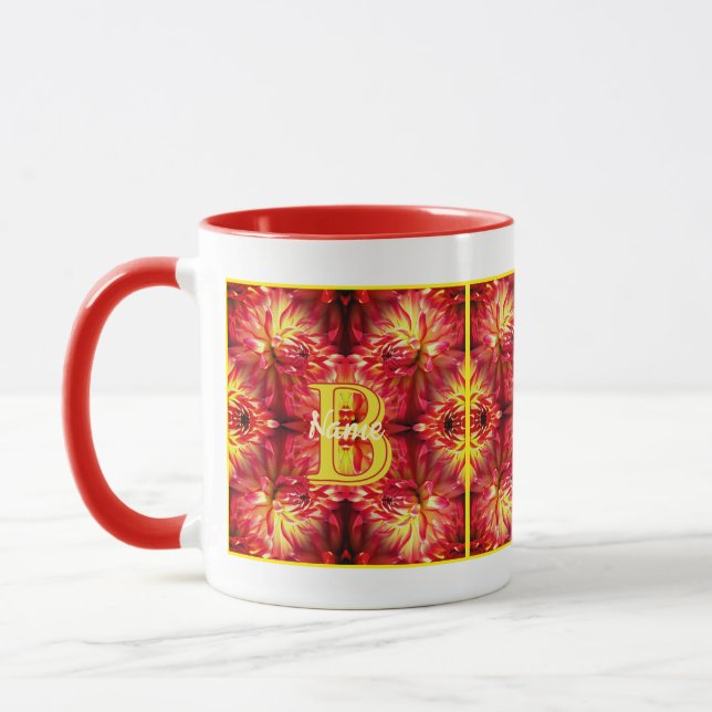Benutzerdefiniertes Monogramm Ihr Anfangsbuchstabe Tasse (Links)