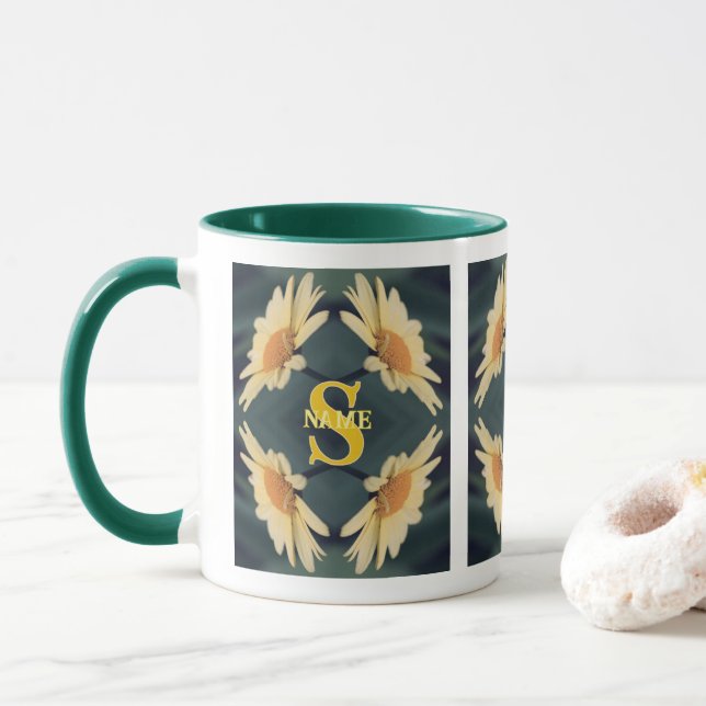 Benutzerdefiniertes Monogramm Ihr Anfangsbuchstabe Tasse (Mit Donut)