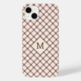 Benutzerdefiniertes Monogramm Kariert / Tartan Mus Case-Mate iPhone 14 Plus Hülle