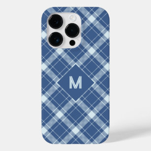 Benutzerdefiniertes Monogramm Kariert / Tartan Mus Case-Mate iPhone 14 Pro Hülle