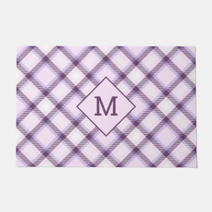Benutzerdefiniertes Monogramm Kariert / Tartan Mus Fußmatte
