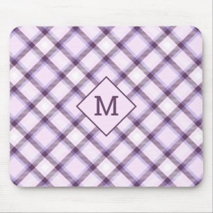 Benutzerdefiniertes Monogramm Kariert / Tartan Mus Mousepad