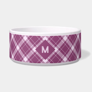Benutzerdefiniertes Monogramm Kariert / Tartan Mus Napf
