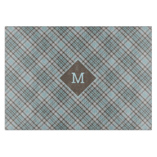 Benutzerdefiniertes Monogramm Kariert / Tartan Mus Schneidebrett