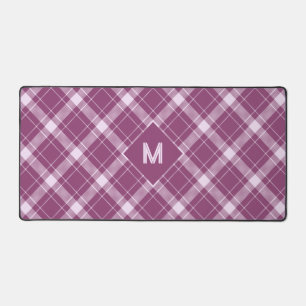 Benutzerdefiniertes Monogramm Kariert / Tartan Mus Schreibtischunterlage