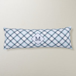 Benutzerdefiniertes Monogramm Kariert / Tartan Mus Seitenschläferkissen