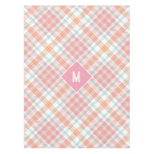 Benutzerdefiniertes Monogramm Kariert / Tartan Mus Tischdecke