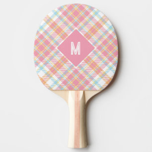 Benutzerdefiniertes Monogramm Kariert / Tartan Mus Tischtennis Schläger