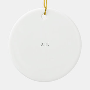 Benutzerdefiniertes Monogramm Keramik Ornament