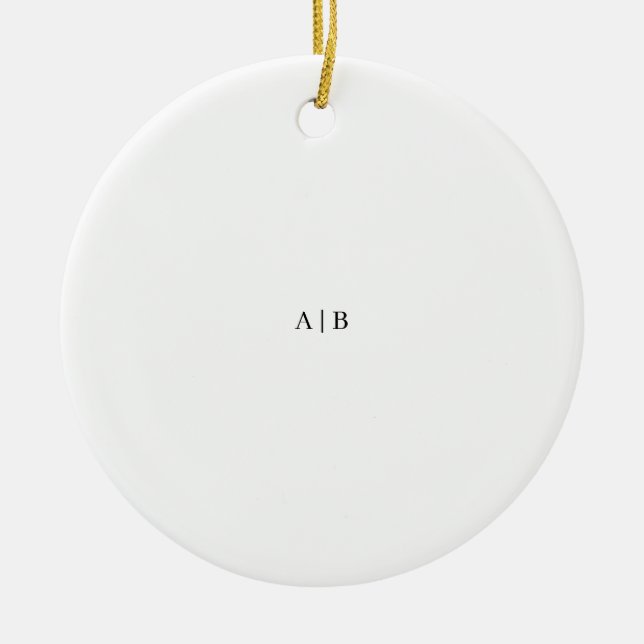 Benutzerdefiniertes Monogramm Keramik Ornament (Vorne)