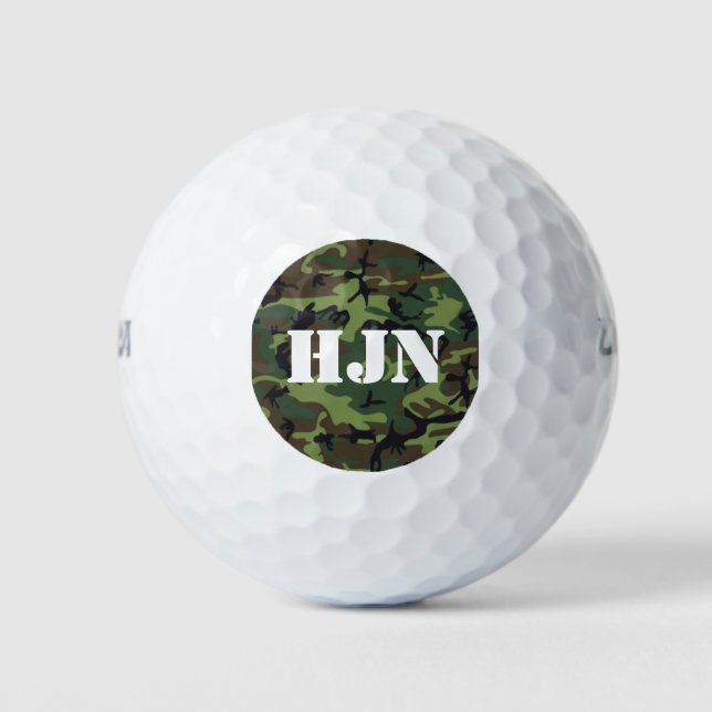 Benutzerdefiniertes Monogramm-Logo mit baufähiger  Golfball (Vorderseite)