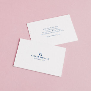 Benutzerdefiniertes Monogramm Minimalistisch Moder Visitenkarte