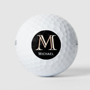 Benutzerdefiniertes Monogramm mit drei Ebenen mit  Golfball
