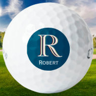 Benutzerdefiniertes Monogramm mit drei Ebenen mit Golfball