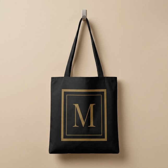 Benutzerdefiniertes Monogramm mit schwarzem und go (Von Creator hochgeladen)