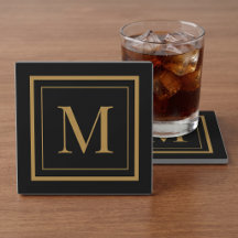 Benutzerdefiniertes Monogramm mit schwarzem und go