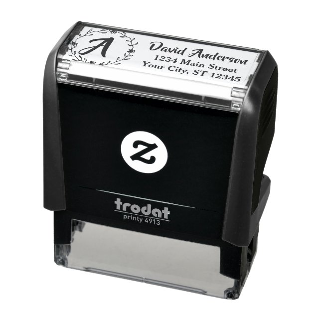 Benutzerdefiniertes Monogramm Name Professionelle  Permastempel (Produkt)