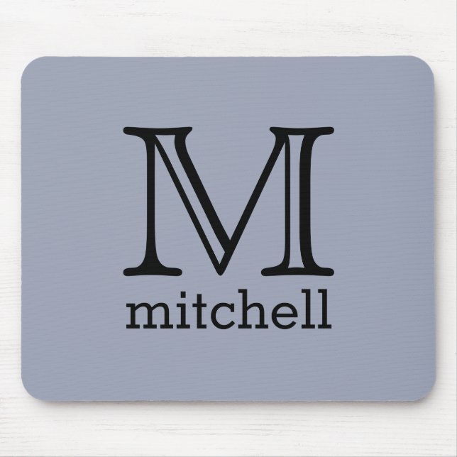 Benutzerdefiniertes Monogramm, Name und Farbmousep Mousepad (Vorne)