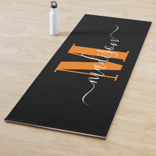 Benutzerdefiniertes Monogramm Name Yogamatte