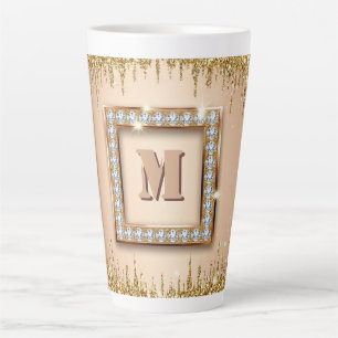 Benutzerdefiniertes Monogramm Namensdesign ✨ Milchtasse