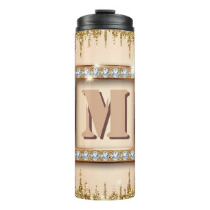 Benutzerdefiniertes Monogramm Namensdesign ✨ Thermosbecher