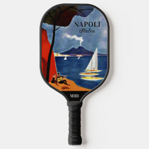 Benutzerdefiniertes Monogramm Napoli (Neapel) Pickleball Schläger