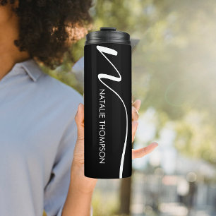 Benutzerdefiniertes Monogramm Personalisiert mit N Thermosbecher
