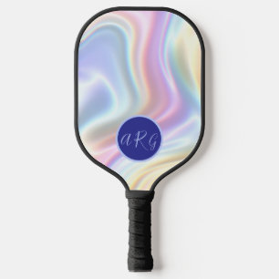 Benutzerdefiniertes Monogramm Regenbogenfarben Ret Pickleball Schläger
