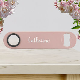 Benutzerdefiniertes Monogramm - Rosa mit Bar-Schlü Speed Flaschenöffner