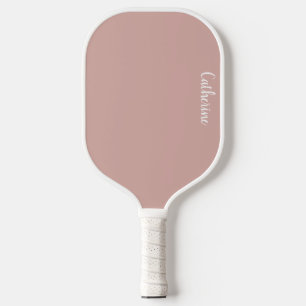 Benutzerdefiniertes Monogramm, rosa mit Skripttypo Pickleball Schläger